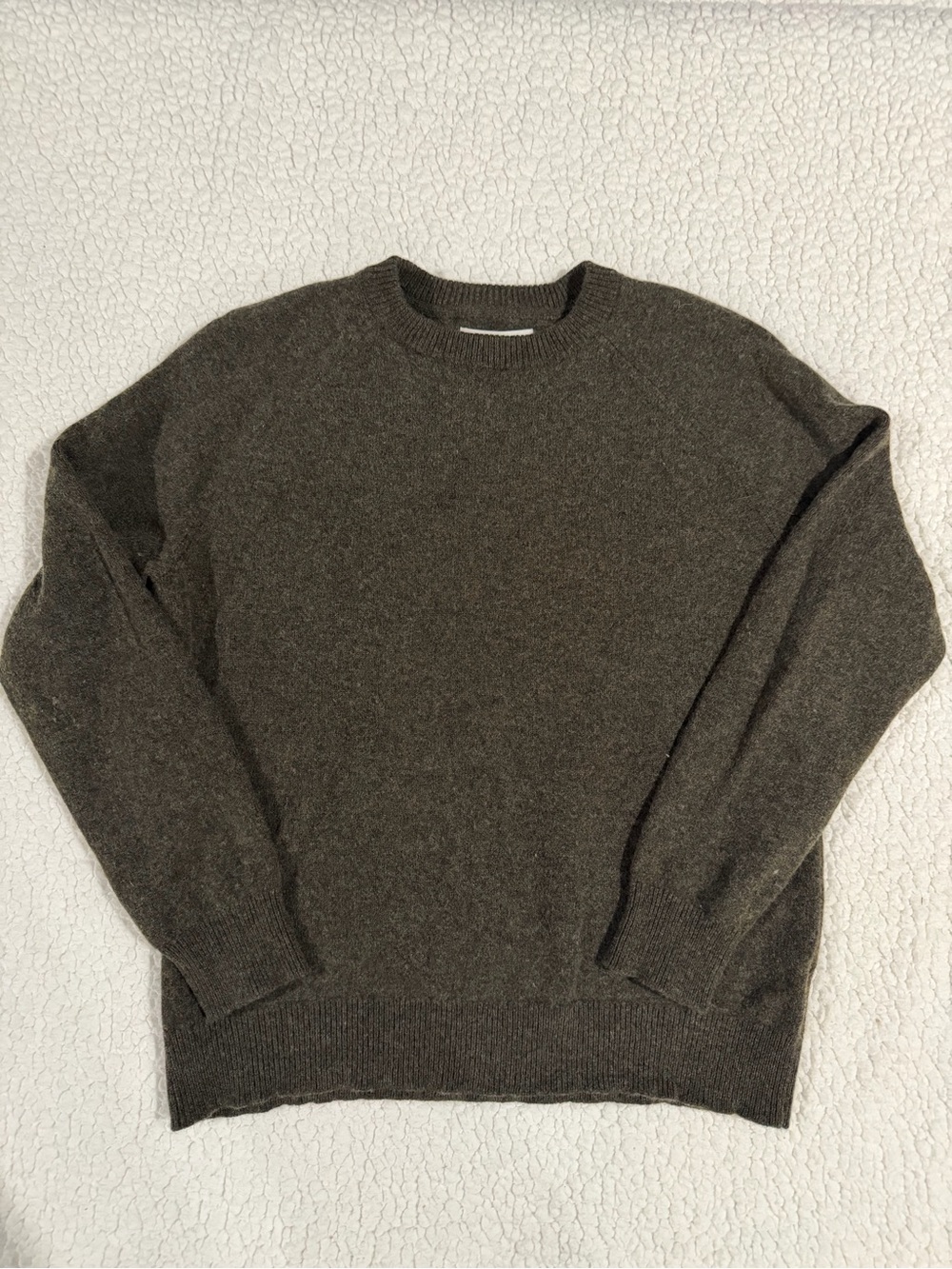 Goodthreads Men's Wool Crewneck Sweater in Olive Green